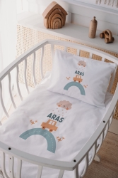100 % Baumwollsatin Mother Yani Kinderbettbezug-Set LLBANY33 - Lilabio