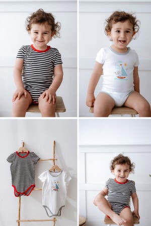 100% Cotton 2-Piece Short Sleeve Baby Bodysuit - Lilabio