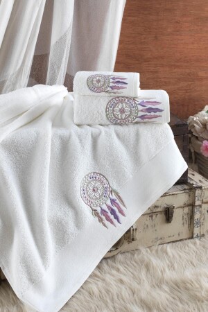 100% Cotton 3 Piece Dream Catcher Bath Towel Set | - Ellia Soft