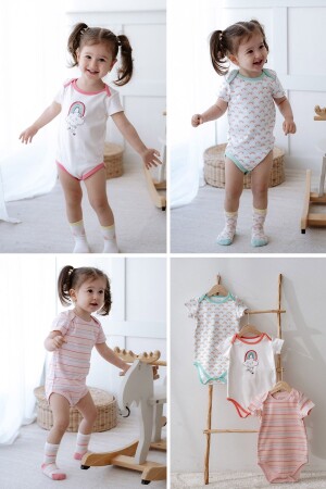100% Cotton 3-Piece Short Sleeve Baby Body - Lilabio