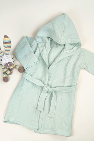 100% Cotton 4 Layer Muslin Unisex Hooded Baby Kids Bathrobe bathrobe4k - la mure baby