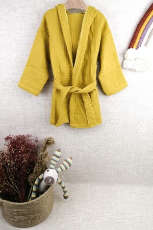 100% Cotton 4 Layer Muslin Unisex Hooded Baby Kids Bathrobe bathrobe4k - la mure baby