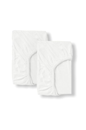 100% Cotton Baby Kids Fitted Sheet 70x120 White (2 PCS) 41 - Bebek Özel