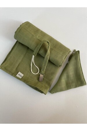 100% Cotton Baby Muslin Set 80x90cm Cover + Scarf + Pacifier Strap runbaby muslin set - runbaby