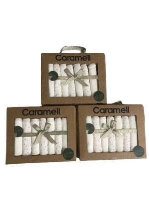 100% Cotton Combed Baby Mouth Wipes 3 Pack caramell-3785 - Caramell