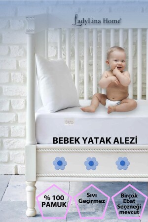 100% Cotton Liquid Proof Baby Mattress Protector 60x120 70x110 70x120 70x130 70x140 80x130 10087 - Ladylina Home