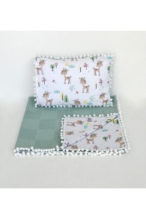 100% Cotton Multi-Purpose Double Layer Muslin Blanket and Pillow - Fg Store