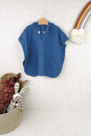 100% Cotton Muslin Children's Poncho, Oeko-tex Certified, Two Layer Muslin baby poncho - la mure baby