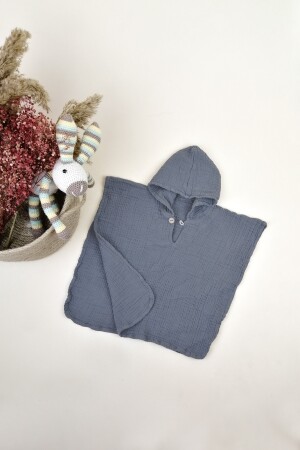 100% Cotton Muslin Children's Poncho, Oeko-tex Certified, Two Layer Muslin baby poncho - la mure baby