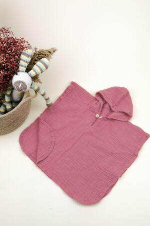100% Cotton Muslin Children's Poncho, Oeko-tex Certified, Two Layer Muslin baby poncho - la mure baby