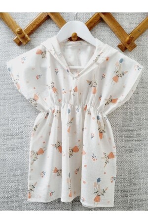 100% cotton Muslin Hooded Poncho bathrobe - Beach Towel - Yadababy