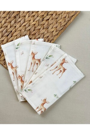 100% Cotton Muslin Mouth Wipe - Garden JR1910RGRDN-MNDL - Jr Bunnies