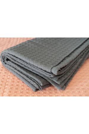 100% Cotton Pool Patterned Anthracite Gray Double Pike 200x220 Cm 20221995009 - Altınkoza