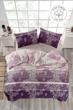 100% Cotton Pyramid Double Duvet Cover Set Pyramid Cotton Duvet Cover Set Set - Tabu Home