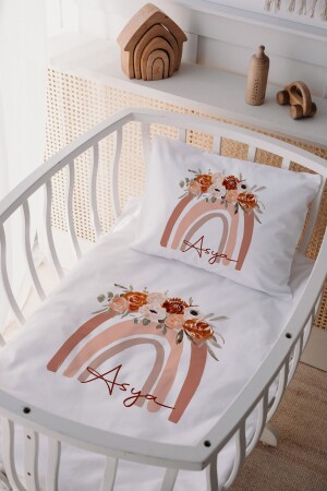 100% Cotton Satin Mother So Crib Duvet Cover Set Rainbow - Lilabio