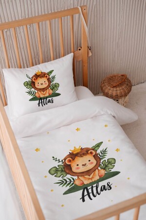 100% Cotton Satin Personalized 100x150 Baby Bedding Duvet Cover Set BKN0100 - Lilabio