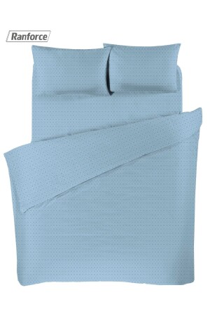 100% Cotton Square Patterned Ranforce Duvet Cover Set LH2033 - Lucy and Home