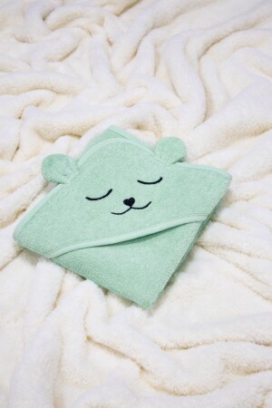 100% Cotton Teddy Bear Embroidered Baby Towel Swaddle 70x70 Cm Pouch Lovely Bear PY - Baby Class