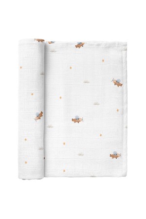 100% Cotton Washed Muslin Blanket - 115x115 Cm BBYMSL115 - Casadora Baby