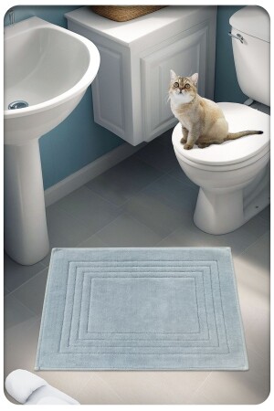 100% Cotton Woven Bath Mat Vera 60x50 Cm - Cottoncrafty