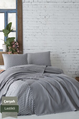 100% Cotton Woven Pool Sheet Elastic Double Duvet Cover Set - Lapenya Home