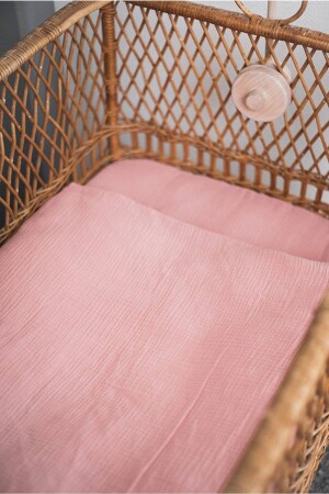 مجموعة من القطن العضوي 100% (CRINNCLE MUSLIN) 15 سم ارتفاع السرير ASKMNT70120 - Anne Sesi