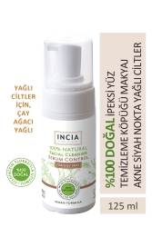 %100 Doğal İpeksi Yüz Temizleme Köpüğü Makyaj Akne Siyah Nokta Sivilce Yağlı Ciltler Vegan 125 ml OPTA5000023 - INCIA