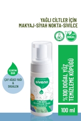 %100 Doğal Yüz Temizleme Köpüğü Yağlı Ciltler İçin Makyaj Siyah Nokta Sivilce Vegan 100 ml MSIV-000089 - Siveno