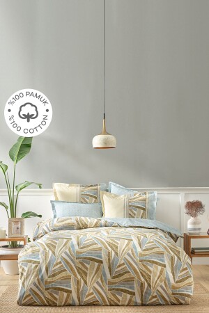 (منيز-كاراكا) منزلية (راول بيج) مزدوجة 100% قطن غطاء غطاء الملفوفة - Karaca Home