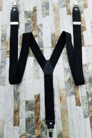 100% Leather Black Unisex Trouser Strap ZKTNASKS02 - ZEKTON