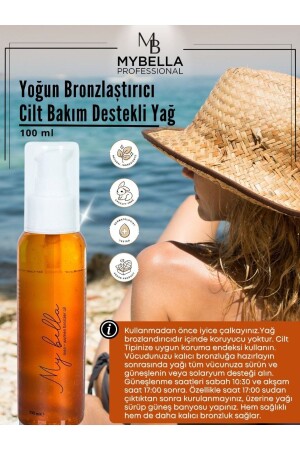100 ml Intensive Bronzing Skin Care Support Oil. - Solarium Oil BRNZYAG - MY Bella Kozmetik