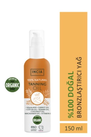 100% Natural Bronzing Oil Organic Avocado Oil Intensive Bronzing Cocoa Carrot Sesame 150 ml MINC-000086 - INCIA