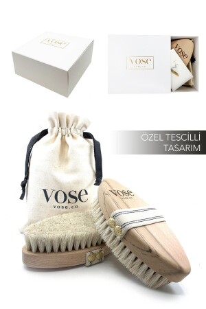 100% Natural Horsehair Cellulite Brush - Vanilla - Vose