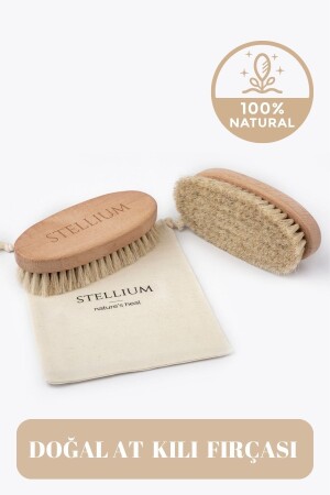 100% Natural Horsehair Cellulite Drainage Massage Brush (dry Brushing) - Stellium