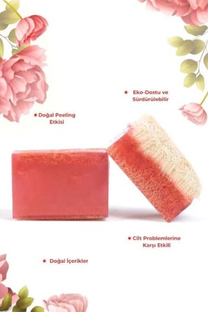 100% Natural Pumpkin Fiber Rose Soap - Ece Ronay