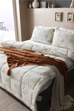 100% Natural Single Wool Quilt 155x215cm 155x215 cm Single Natural Wool Quilt - Duvetta