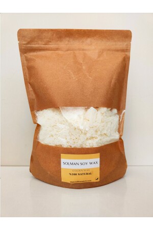 100% Natural Soy Wax Flake Shaped Vegan Organic Soy Wax Natural Scented Candle Making Material 1 KG - Solman