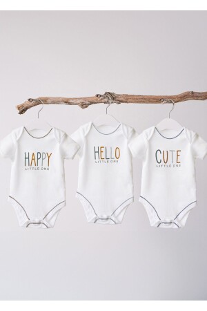 100% Organic Cotton 3-pack Printed Short Sleeve Baby Bodysuit - Lilabio
