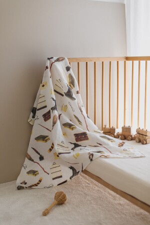 100% Organic Cotton Double Layer Muslin Cover-Harry Potter- 100cm*100cm (THERE IS NO POUCH IN THE PRODUCT. )TYC00746795314 - Little Dude