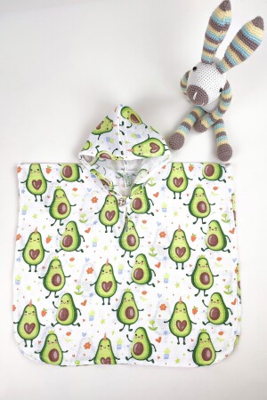 100% Organic Cotton Muslin Children's Poncho, Oeko-tex Certified, Single Layer tkmp - la mure baby