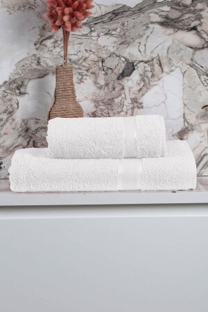 100 % Baumwolle, 2-teiliges türkisches Badetuch-Set für Damen/Herren, Badezimmer, Dusche, 90 x 150 cm, MH01123 - Mira Home