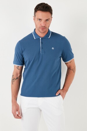 % 100 Pamuk Düğmeli Slim Fit Polo Yaka T Shirt Erkek Polo Yaka T Shirt 5902118 - Buratti
