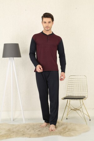 %100 Pamuklu Süprem Jakarlı Erkek Pijama Takımı 1045 TYC00318005804 - Rimoli