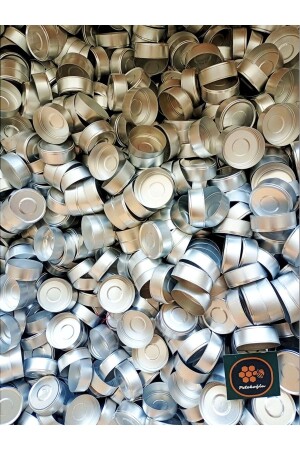 (100 PCS) Empty Aluminum Tealight Candle Container Standard Size - Petekoğlu