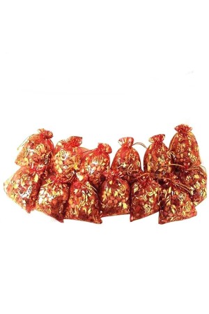 100 Pieces of Henna and Cookie Bag Red Small Size (9x12 Cm) - Bilgiçler