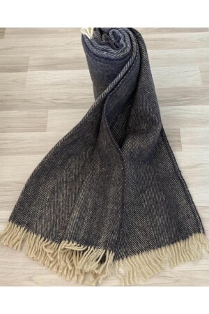 100% Pure Wool Scotch Knee Pad - TV Blanket 130x170 Wool Blanket Navy Blue - 100% Pure Wool - Wool GH2405 - GENÇEV HOME COLLECTİONS