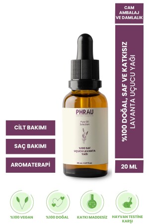 100 % reines und natürliches ätherisches Lavendelöl 20 ml PHR2021010 - Phrau