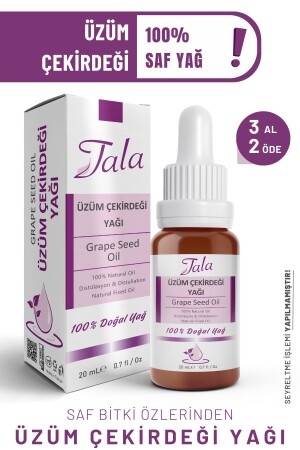 100 % reines und natürliches Traubenkernöl kaltgepresst, 20 ml - Tala