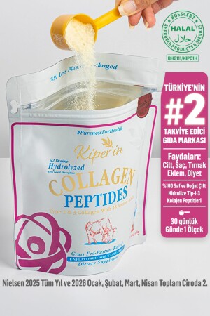 Nahrungsergänzungsmittel mit 100 % reinen und natürlichen, hoch bioaktiven, doppelt hydrolysierten Kollagenpeptiden (300 g) - Kiperin