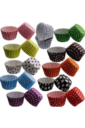 100-teiliges Muffin-Cupcake-Papier – Muffin-Kuchenform aus farbigem Papier - Glassepet